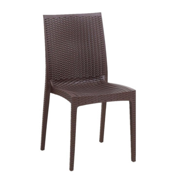 Wholesale China cheap furniture stackable plastic rattan dining cafe snack outdoor garden chair